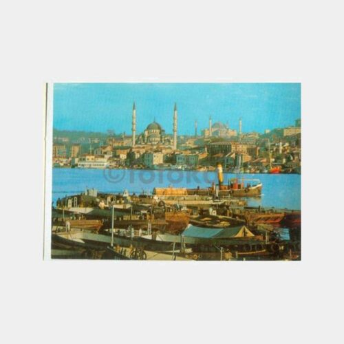 1967 İstanbul Haliç Tekneler Görünüş Kartpostal