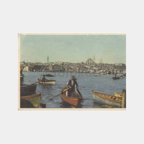 1958 Karaköy Haliç Sandallar Görünüş Kartpostal