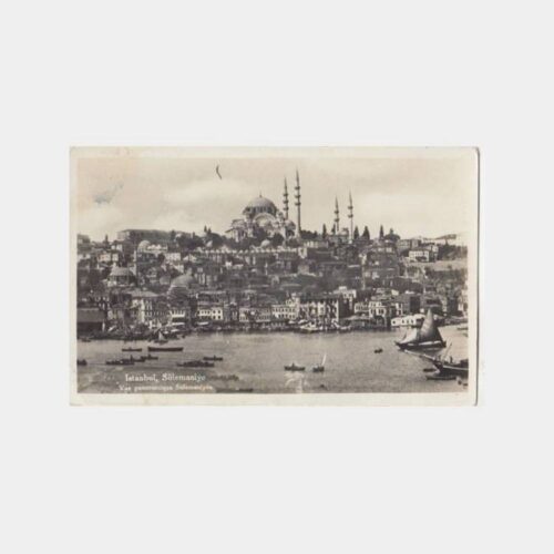 1936 İstanbul Süleymaniye Haliç Konulu Kartpostal
