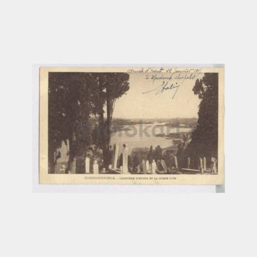 1917 Haliç Piyerloti Görünüş Kartpostal