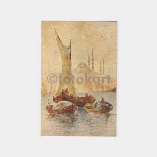 Haliç Süleymaniye Tablo Eski Kartpostal
