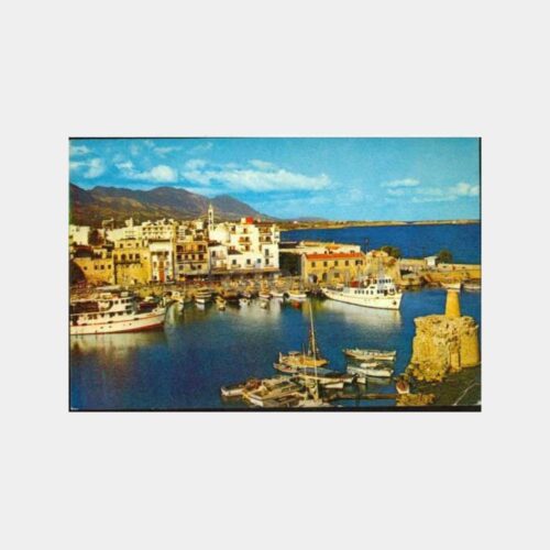 1977 Kıbrıs Girne Limanı Görünüş Kartpostal