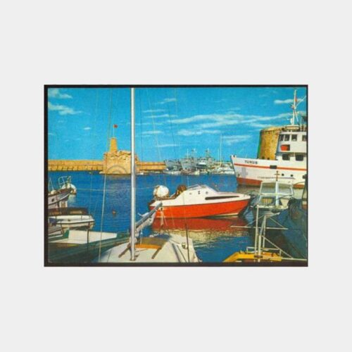 1980 Kıbrıs Girne Limanı Görünüş Kartpostal