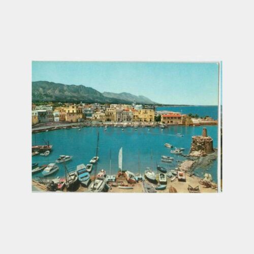 1970 Kıbrıs Girne Limanı Görünüş Kartpostal