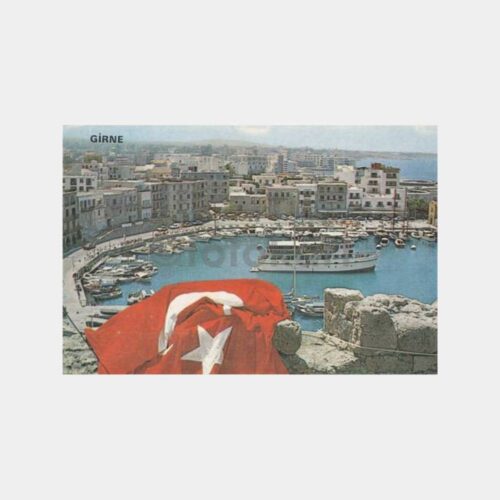 1980 Kıbrıs Girne Liman Kartpostal