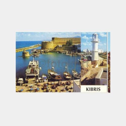 Kıbrıs Girne Liman ve Fener Kartpostal