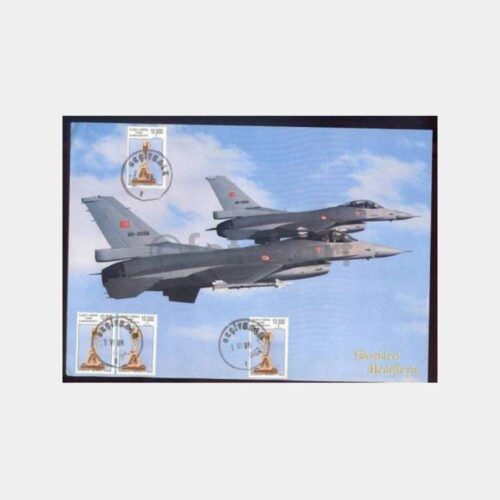 1998 Türk Jetleri Kıbrıs Semalarında Damgalı Resim