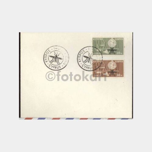 1960 Kıbrıs Sıtma Mücadelesi Damgalı Zarf