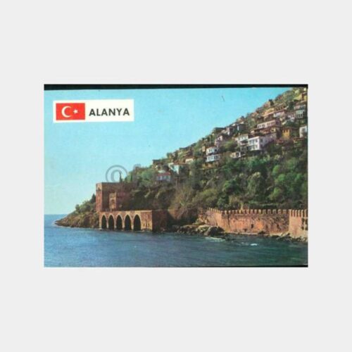 1970 Alanya Kalesi ve Tersane Görünüş Kartpostal