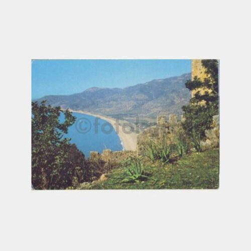 1973 Alanya Kalesinden Plaj Görünüş Kartpostal