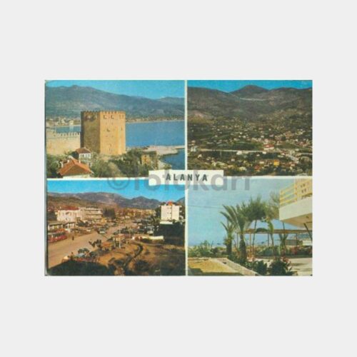 1970 Alanya 4 Görünüş Kartpostal