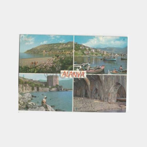 1966 Alanya 4 Görünüş Kartpostal