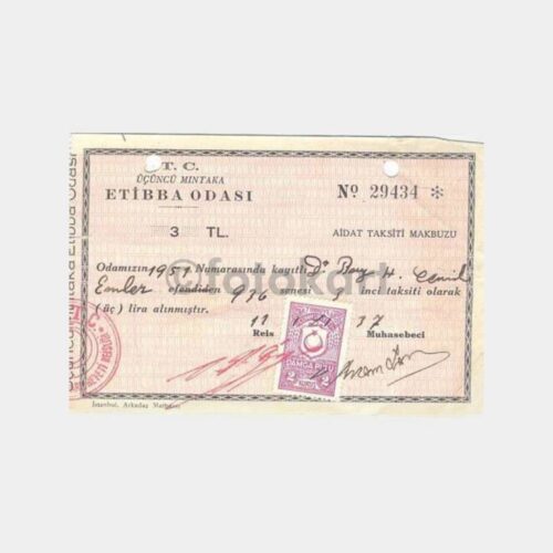 1936 Ettiba Odası Aidat Makbuzu