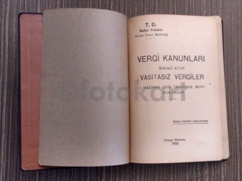 Vergi Kanunları I. Kitap - Vasıtasız Vergiler, 1935 - Görsel 2