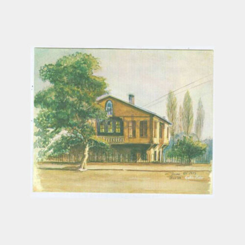 1975 Bursa Köşk Tablo Konulu Tebrik Kartı