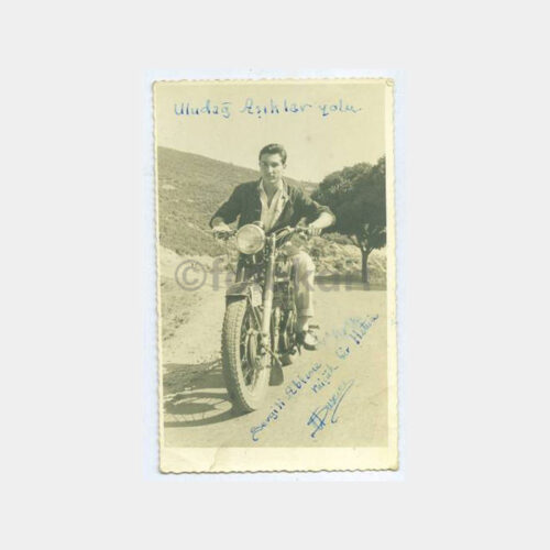 1960 Bursa Uludağ Motorsikletli Genç Fotoğraf