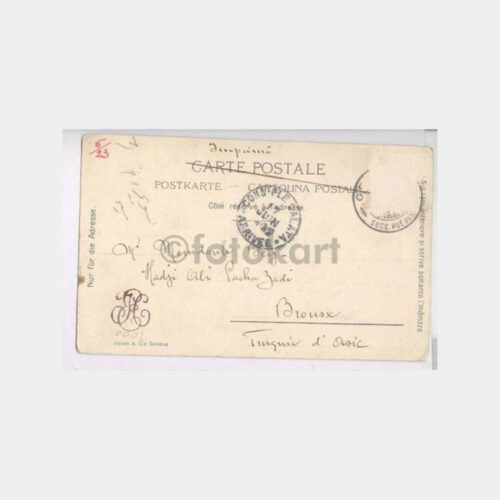 1907 Bursa Varışlı Cons. Galata Arrivee Kartpostal