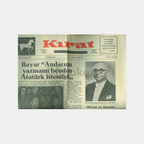 1977 Kırat Gazetesi - Celal Bayar