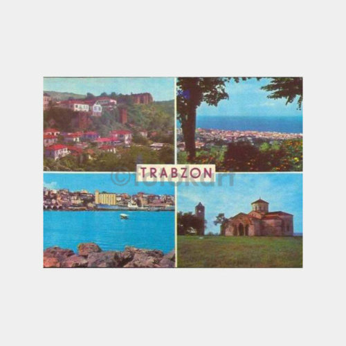 1974 Trabzon Şehirden 4 Görünüş Kartpostal
