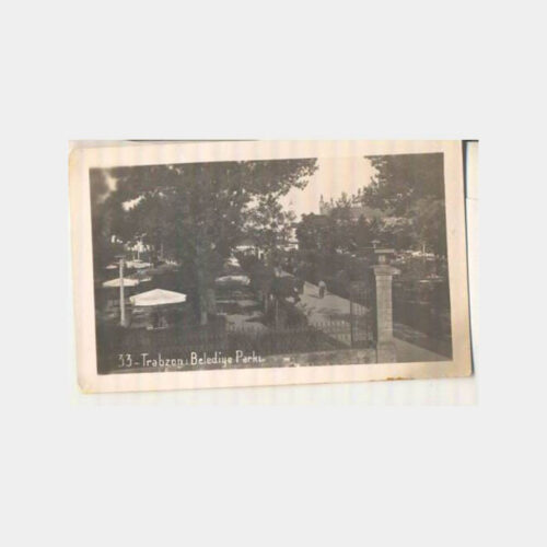 1946 Trabzon Belediye Parkı -Postadan Geçmiş- Kartpostal