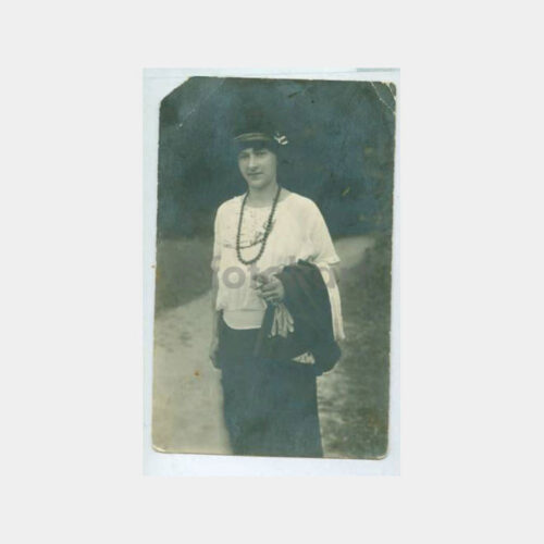 1925 Şapkalı Kadın - Avusturya Damgalı Fotoğraf