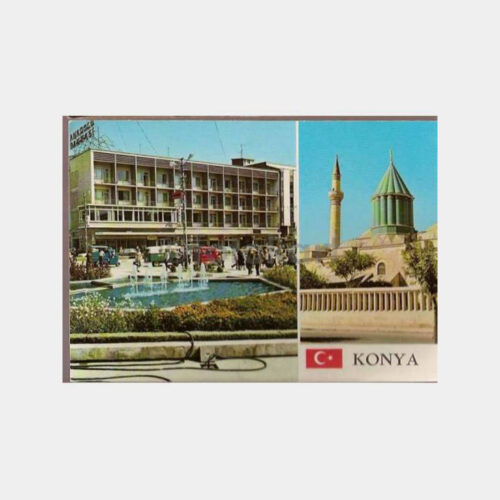 Konya Şahin Oteli ve Mevlana Görünüş Kartpostal