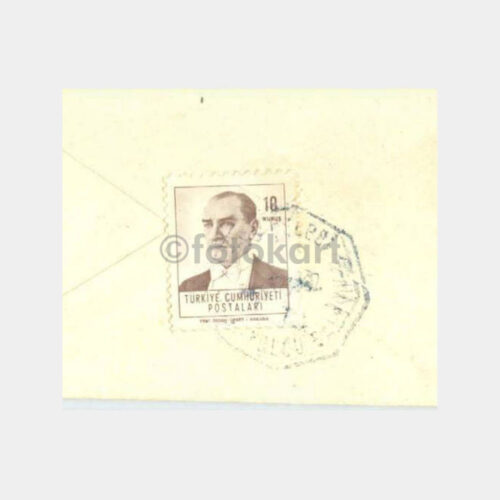 1962 Yolcu Salonu Posta Damgalı Tebrik Zarfı