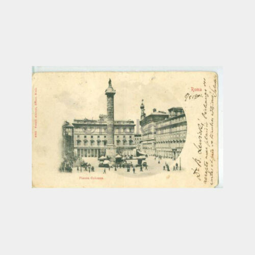1902 Roma - İstanbul Alman Posta Damgalı Kartpostal