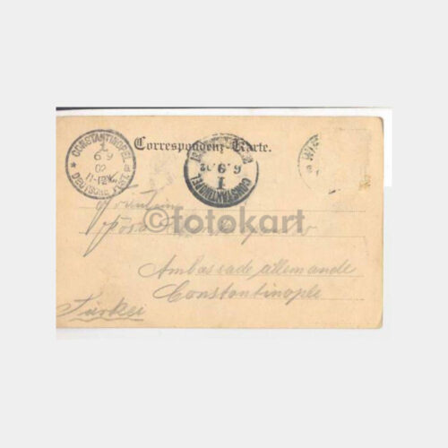 1902 İstanbul Yabancı Posta Şubesi Damgalı Kart