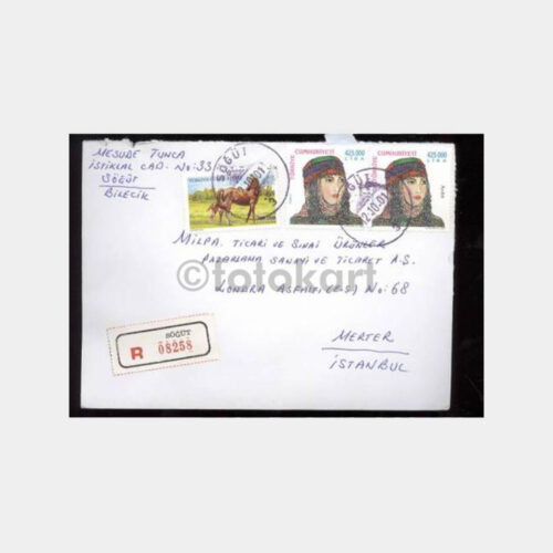2001 Söğüt Taahhütlü Posta Zarfı