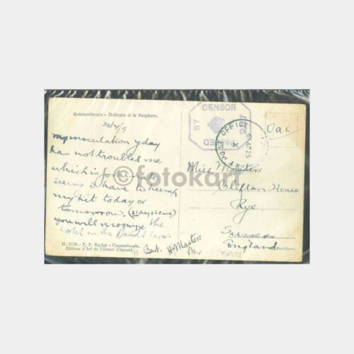 1919 İstanbul İngiliz Ordu Postası Damgalı Kart - Görsel 3