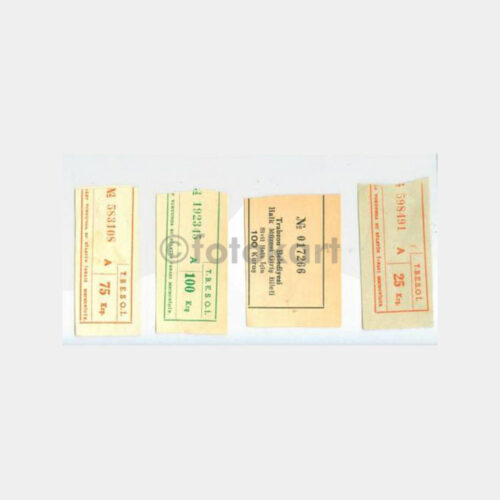 1971 Trabzon Konulu -4 Adet- Belediye Otobüsü Bileti