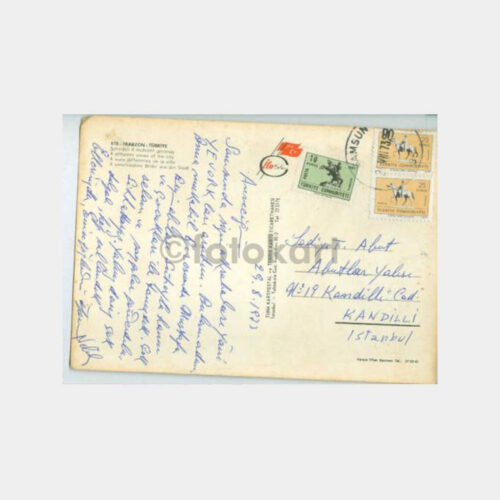 1973 Kandilli Abut Ailesi -Trabzon Görünüş- Kartpostal - Görsel 2