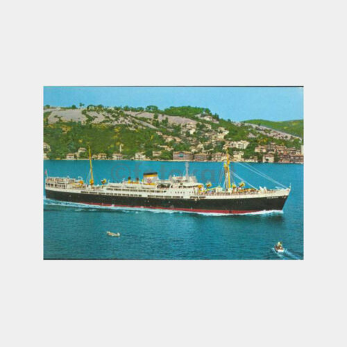 1965 Trabzon Vapuru Boğaziçi Görünüş Kartpostal