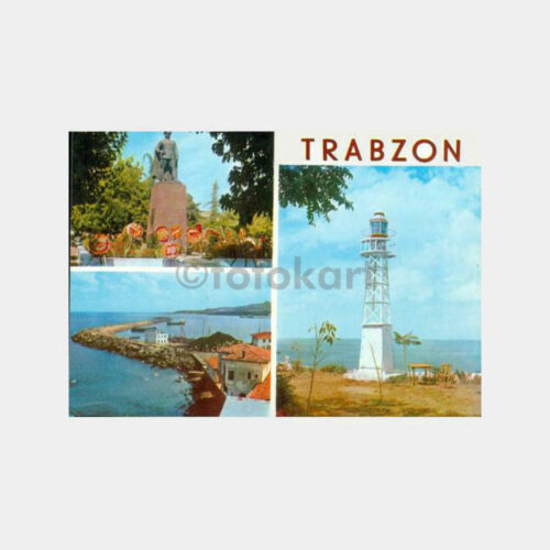 1970 Trabzon Deniz Feneri - Ata Heykeli Kartpostal