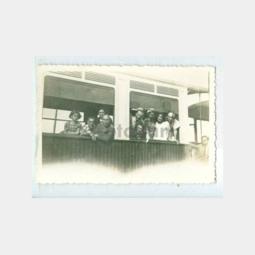 1945 Bursa Mudanya Treni Vagon Yolcu Fotoğraf
