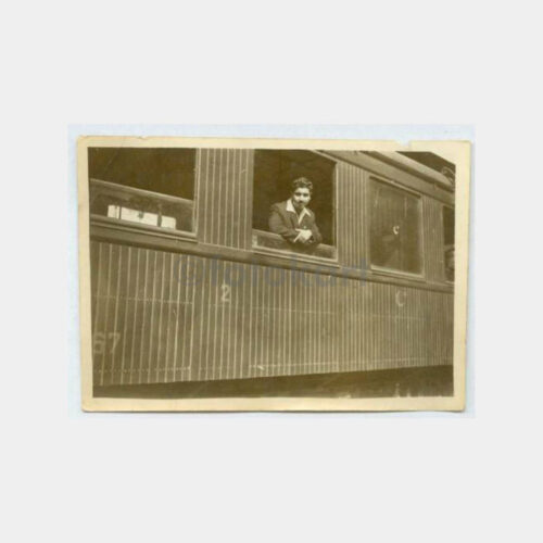 1950 Çekmece'de Tren Vagonunda Fotoğraf