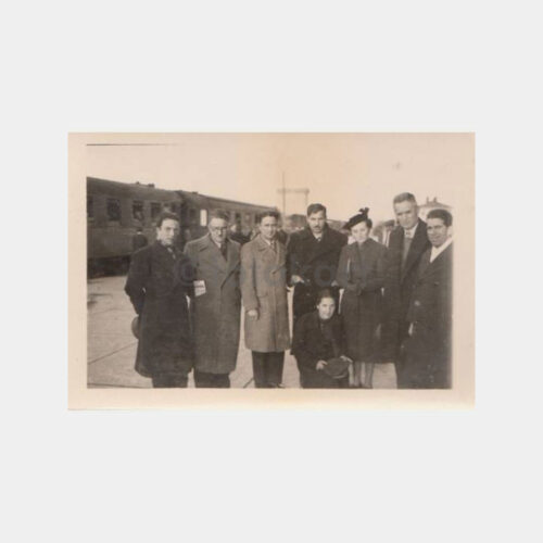 1940 Tren İstasyonu Yolcular Konulu Fotoğraf
