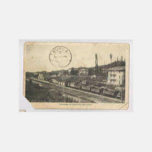 1931 Bursa Damgalı İtalya Tren İstasyon Kartı