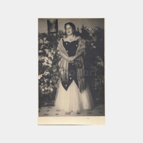 1956 Balo Giysisi Kadın Görünüş Fotoğraf