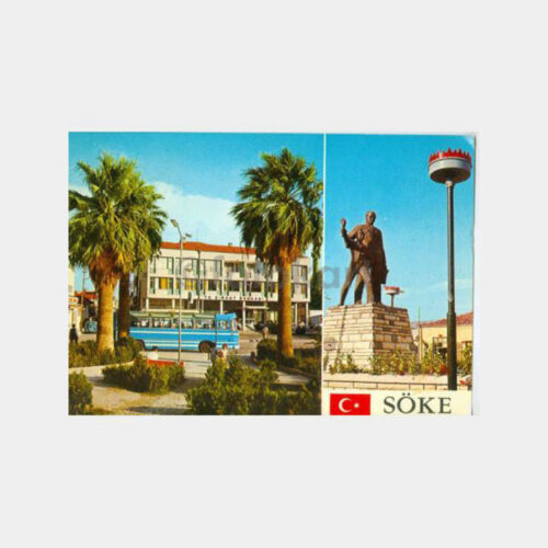 1968 Söke - Ata Heykeli 2 Görünüş Kartpostal