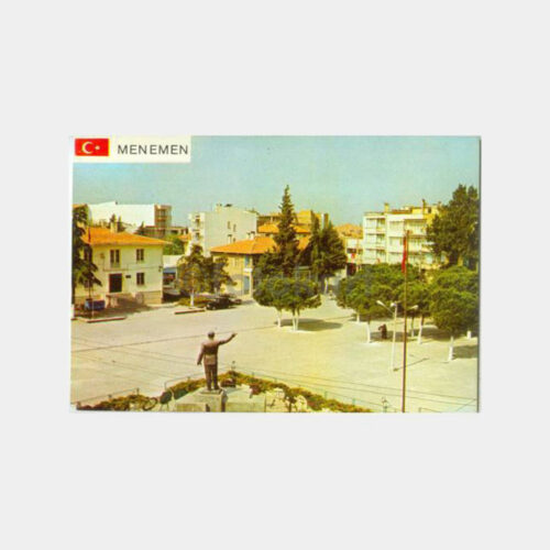 1980 Menemen Ata Heykeli Görünüş Kartpostal