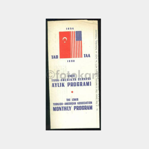 1954 İzmir - Türk Amerikan Derneği Aylık Program