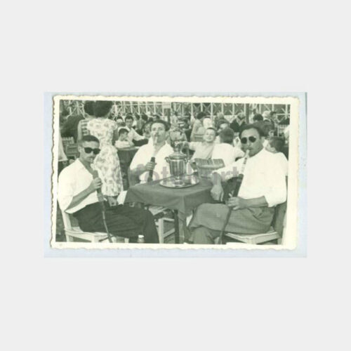 1960 İzmir Fuarı Nargile Çay Semaver Fotoğraf