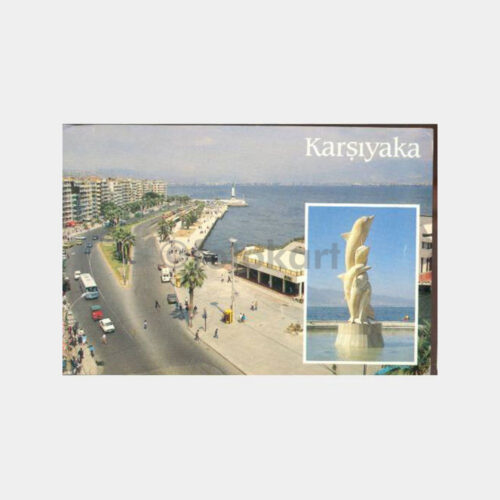 1980 İzmir Karşıyaka İskelesi Görünüş Kartpostal