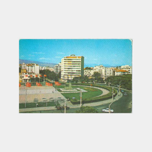 1970 İzmir Cumhuriyet Meydanı Görünüş Kartpostal
