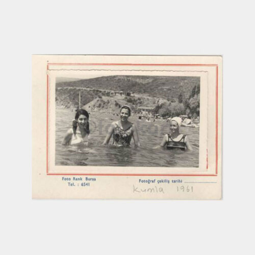 1961 Gemlik Kumla Plaj Görünüş 3 Adet Fotoğraf