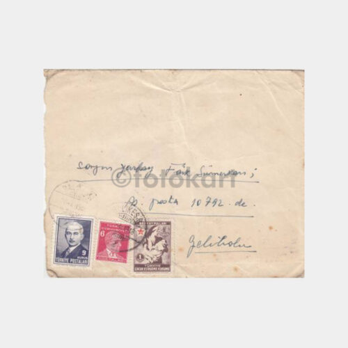 1948 Askeri Posta ve Çocuk Esirgeme Pullu Zarf