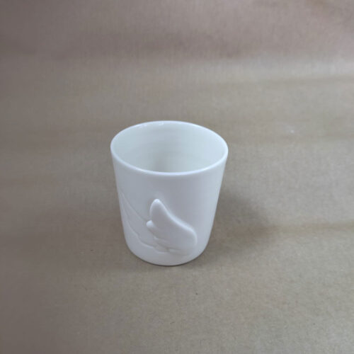 El Yapımı -Melek Kanadı Motifli- Espresso Kahve Seramik Fincan