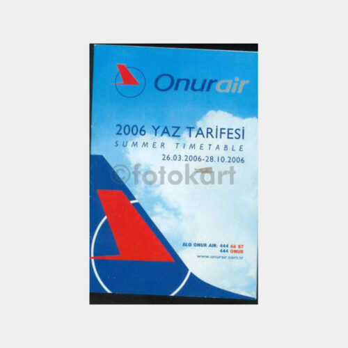 2006 Onurair Uçak Tarifesi